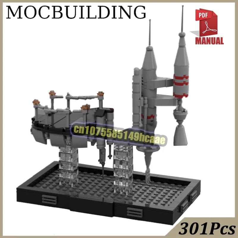 Duel Diorama – blocs de Construction MOC, modèle d'exposition, jouets, Construction de nuages, ville