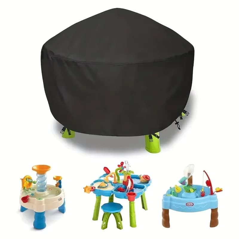Table à sable d'extérieur noire pour parc aquatique, tissu durable résistant aux intempéries pour ja