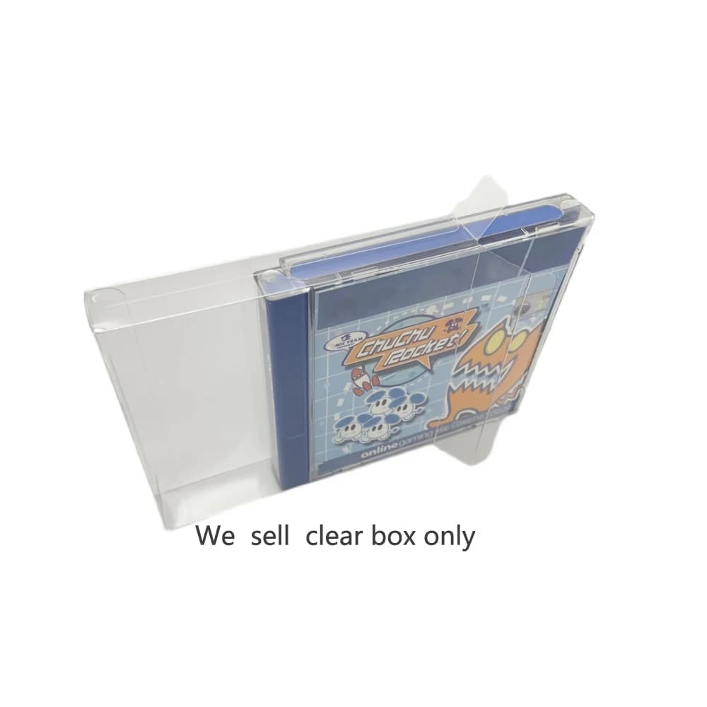 Boîte de protection transparente en PET pour cartes de jeu Dreamcast DC version EU, boîte de collect