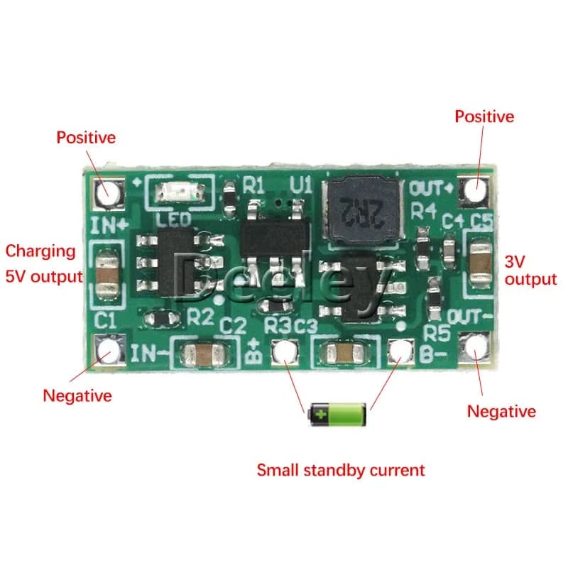 Microcontrôleur de souris télécommandé, 2 batteries sèches, modifié en batterie au lithium 3V-4.2V v