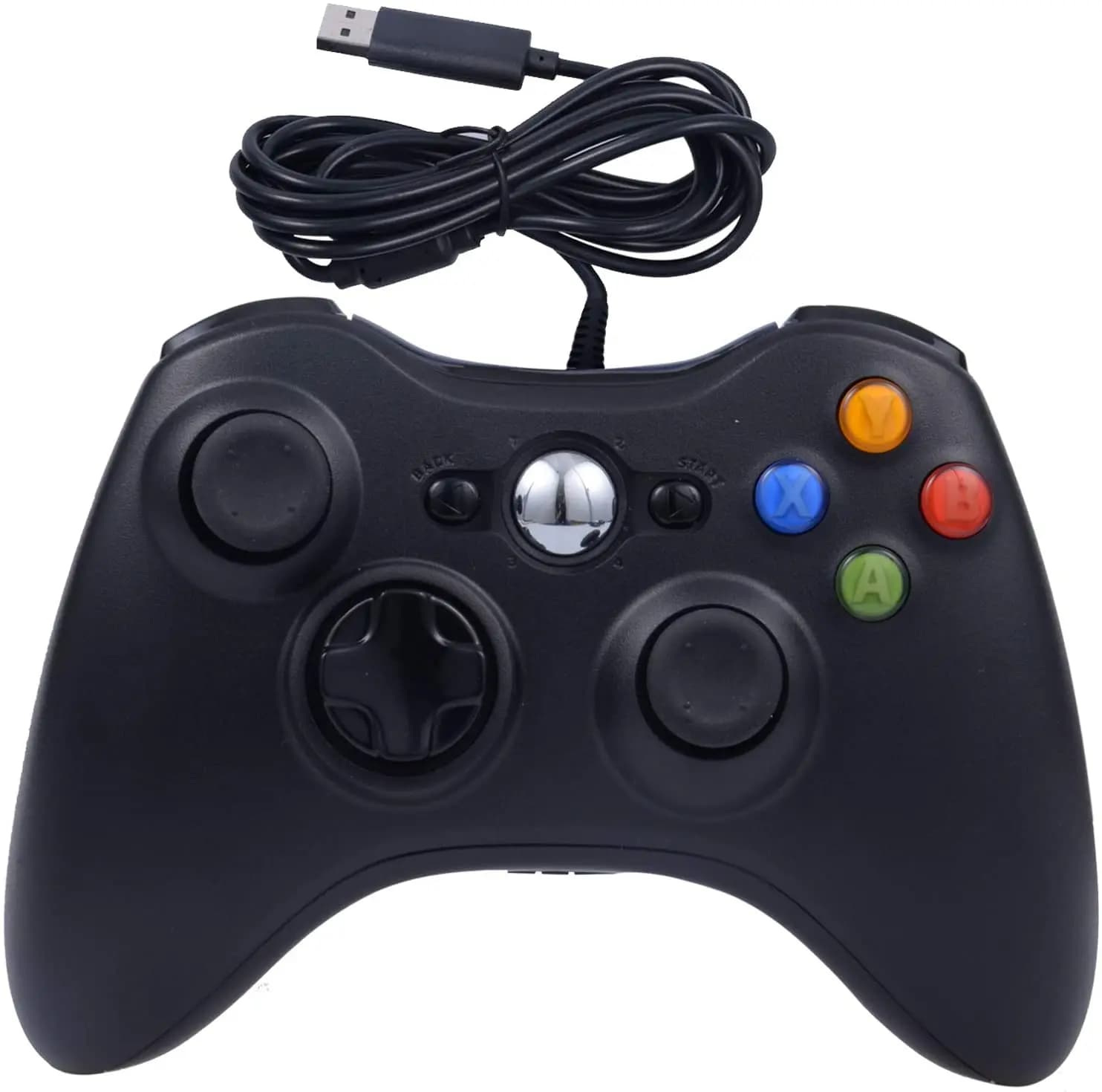 Manette de jeu filaire pour Xbox 360 avec double vibration, compatible avec Xbox 360/360 Slim et PC 