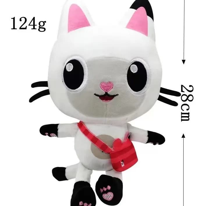 Jouet en peluche chat souriant Gabby mignon – poupée d'animal en peluche douce pour filles, cadeau d