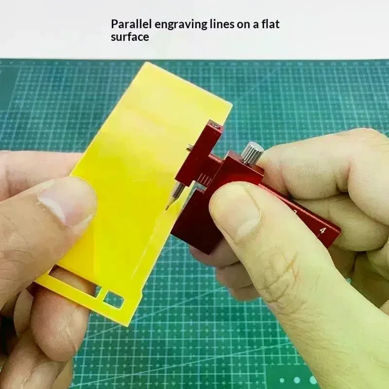 Modèle de règle de traçage parallèle, échelle de positionnement de contour, outils de règle auxiliai