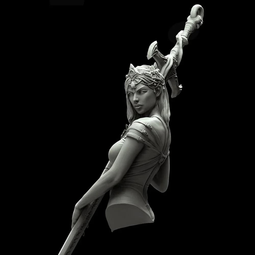 Buste de figurine modèle en résine, 1/10 Lady of The Lake, GK, thème fantastique, kit non assemblé e