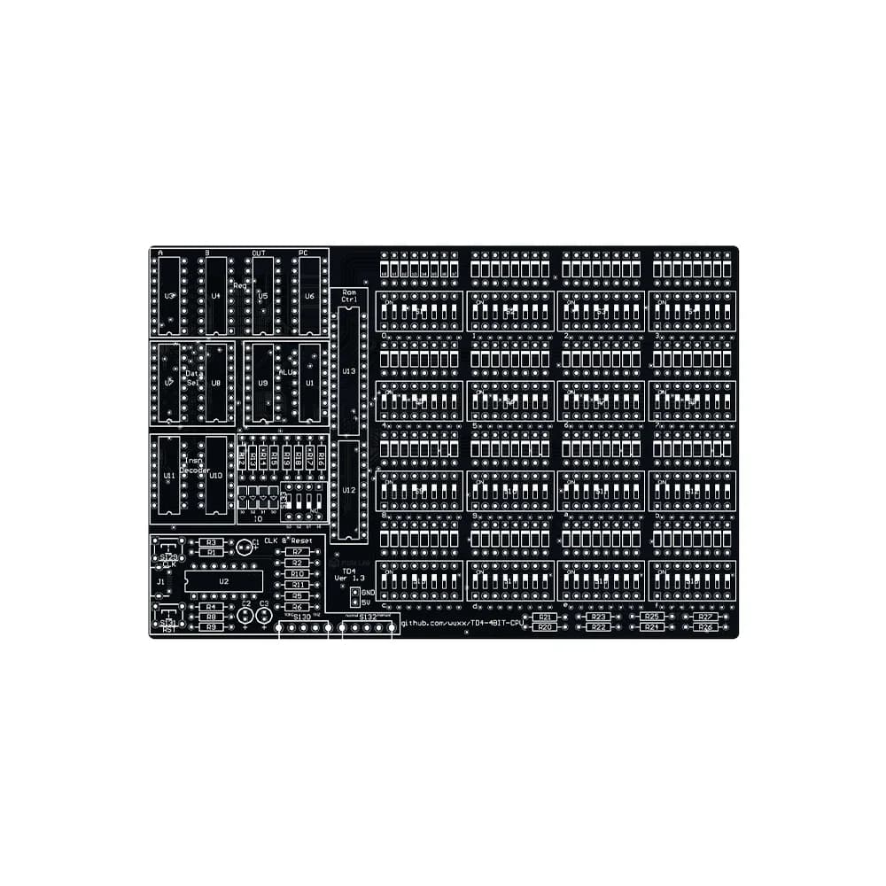 Kit DIY CPU TD4 : Construisez votre propre CPU 4 bits simple – Logiciel et matériel open source, PCB