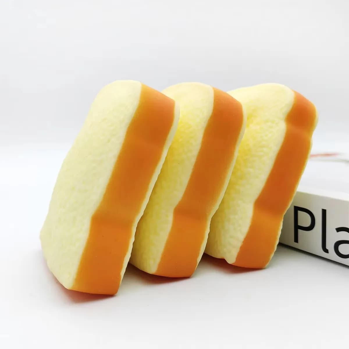 Jouet anti-stress en forme de pain de mie souple tranché, jouet alimentaire factice pour soulager l'