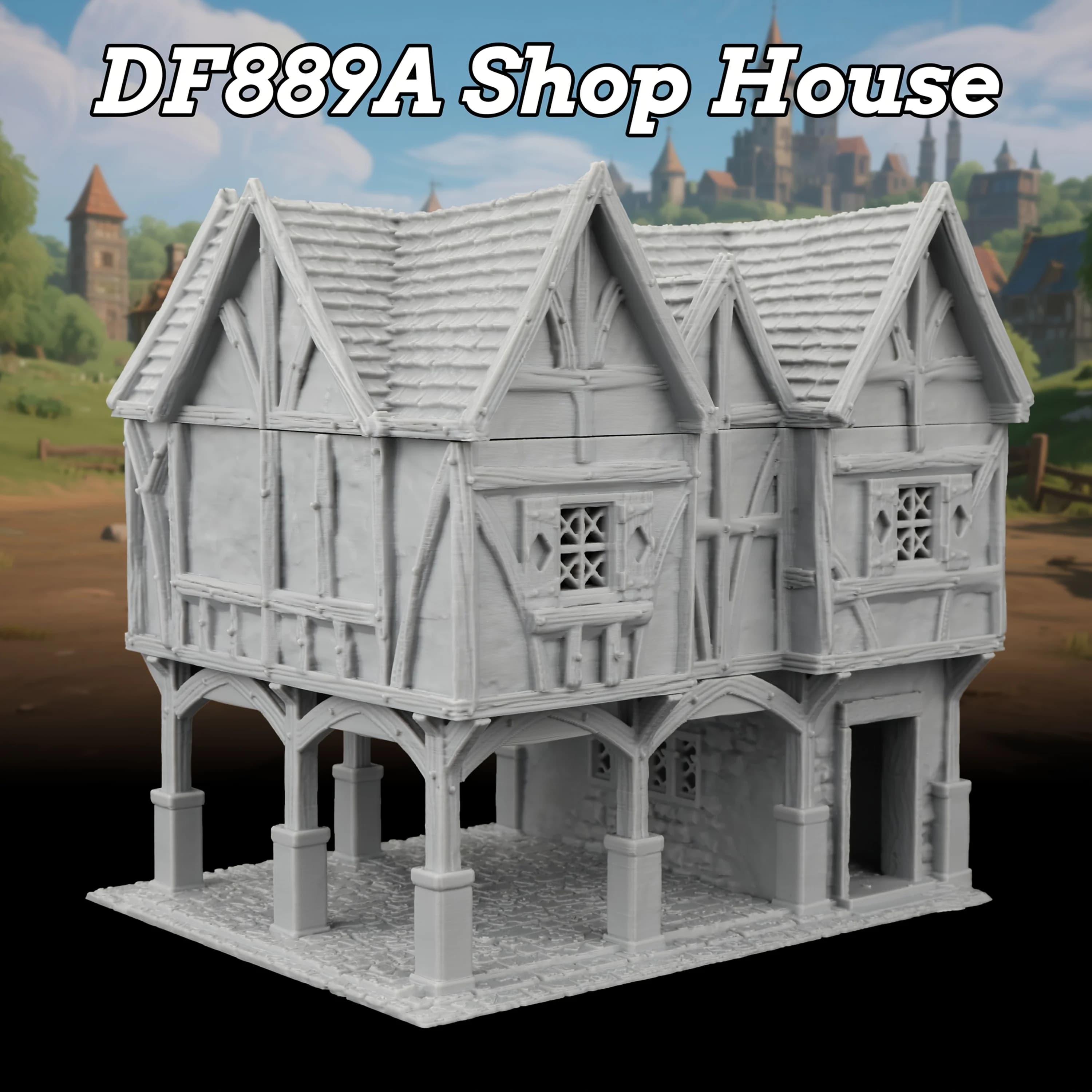 Miniature de construction RPG médiévale | Boutique de miniatures TRPG : Maison et Habitation Résid