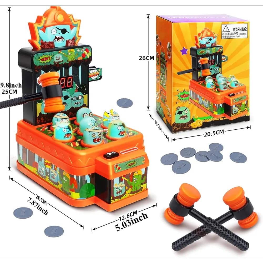 Jeu d'arcade jouets Whack jeu taupe Mini dessin animé électronique Style Zombie amusant Halloween jo