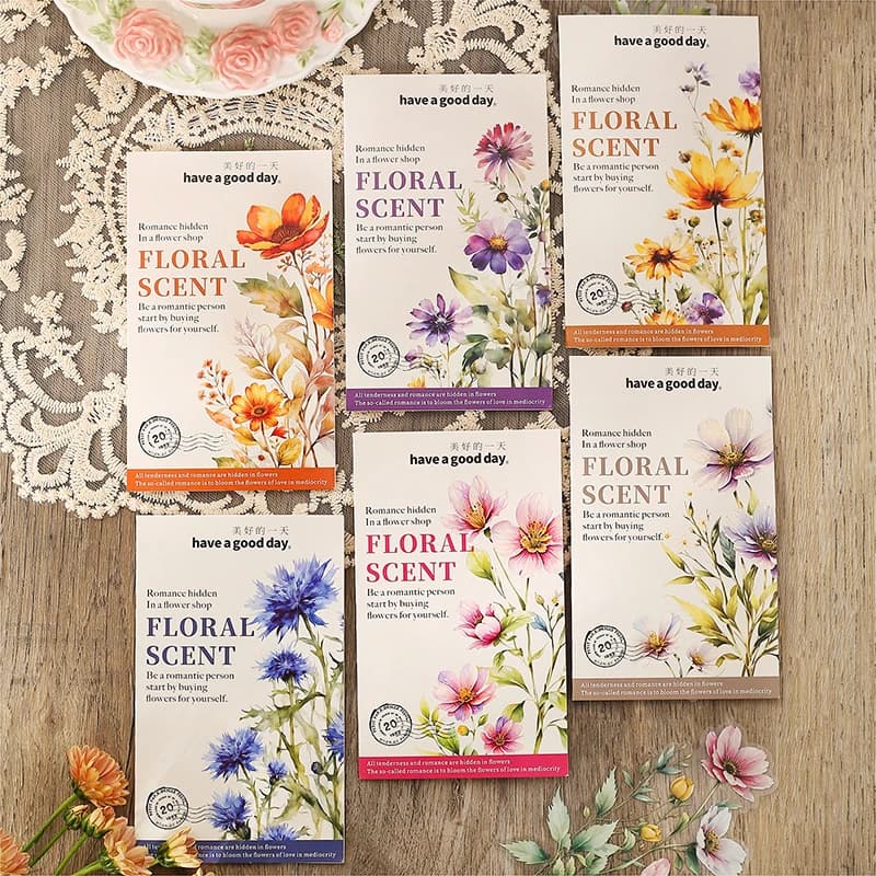 Autocollants pour animaux de compagnie au parfum de fleurs récoltées, série jardin, décoration créat