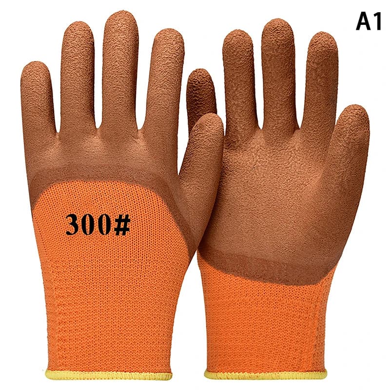 Gants d'hiver pour chantier de construction en caoutchouc épais pour pneus ; Parfait pour la protect