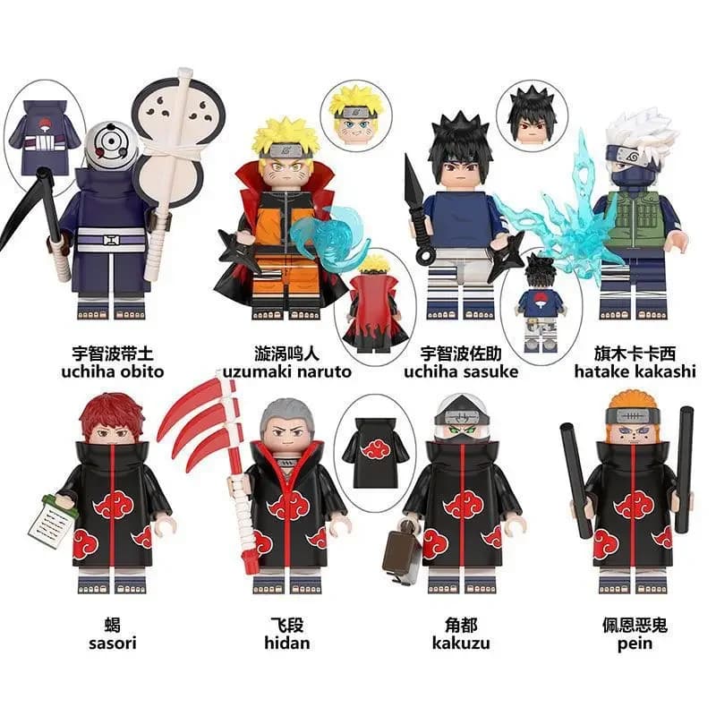 Figurines de collection Naruto : Kaguya, Boruto, Neji, Tenten, Iruka, Yamato, Madara, Sasuke - Jouet