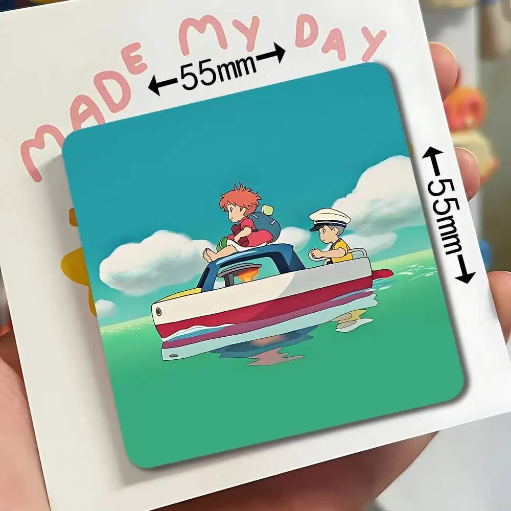 P-Ponyo sur la falaise Anime réfrigérateur aimants décor à la maison aimants Ins Style aimants décor