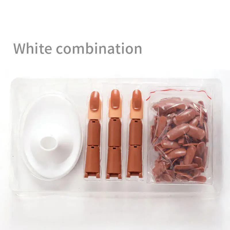 1 Ensemble de Modèles d'Entraînement pour Ongles avec Base et Support de Présentation, pour Manucure