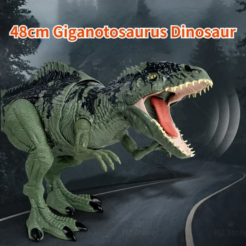 Jouet dinosaure Jurassic-World Dominion Strike N Roar Giganotosaurus avec mouvement frappant, sons e