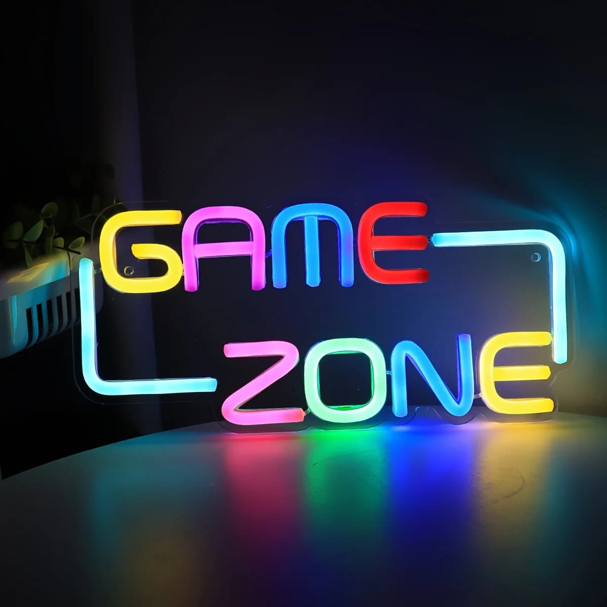 Enseigne au néon LED Game Zone, USB 62, face murale, document unique, veilleuse polyvalente pour sal