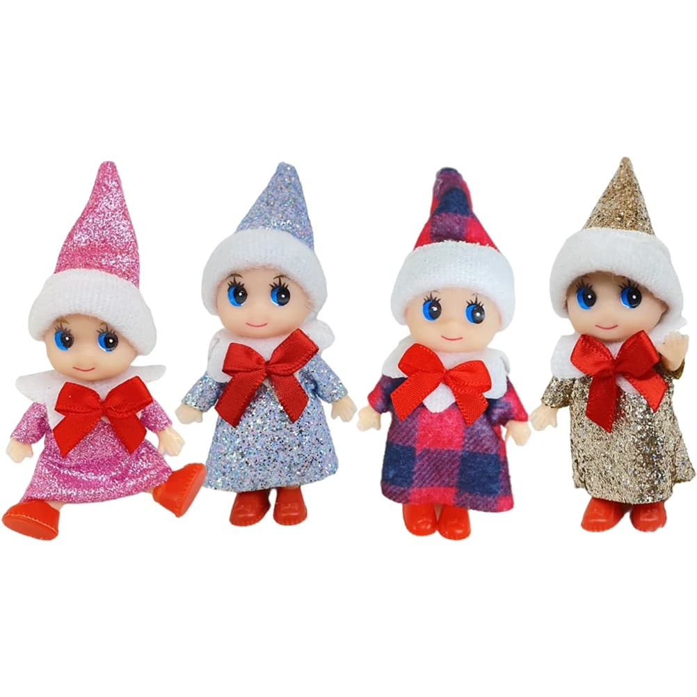 4 pièces noël bébé elfe poupée noël minuscule elfe poupée noël Mini elfe bébé poupée jouets bébé elf