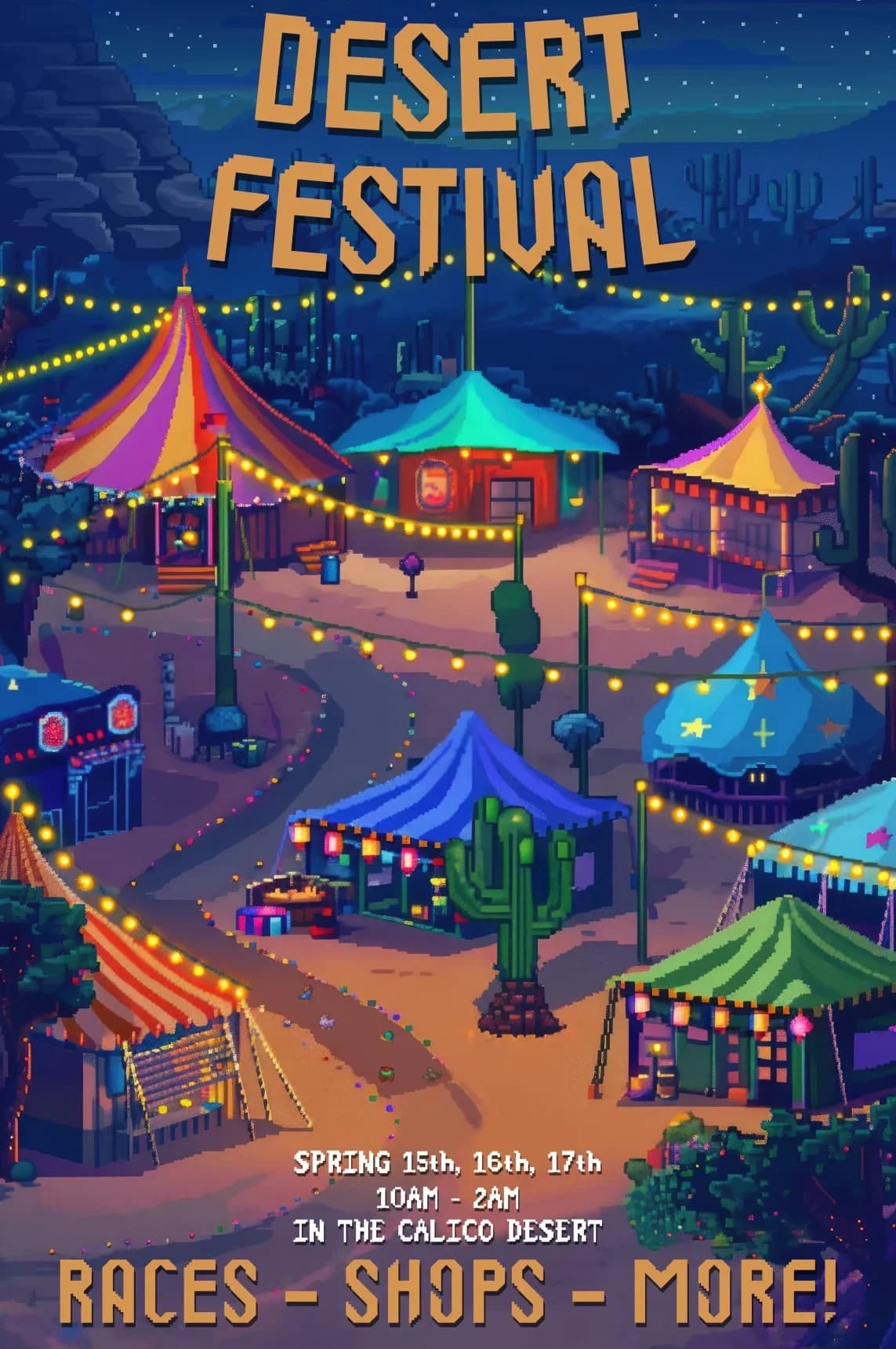 Stardew Valley affiche de voyage Simulation jeu vidéo inspiré Pixel Artanvas peinture et impressions