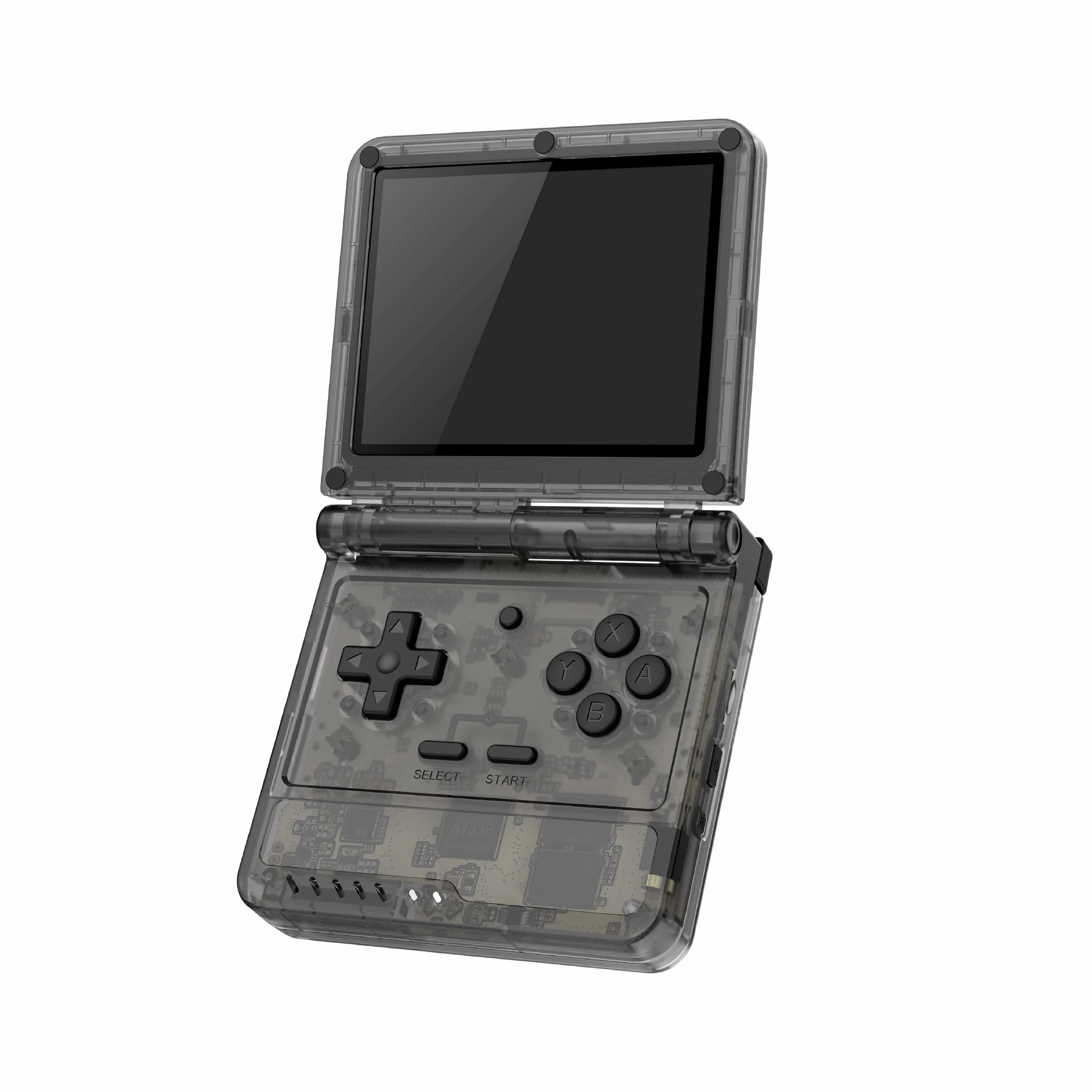 Powkiddy V90S Console de jeu rétro noire 3 "écran rabat système ouvert cadeau pour enfants dispositi