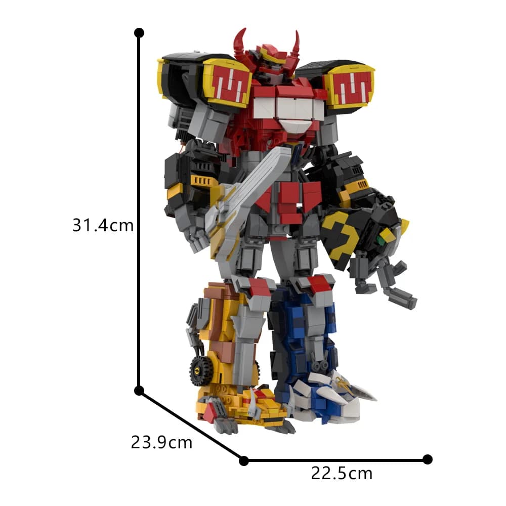 MOC-décennie s de construction de modèle Mecha, MPackage, Morphined, Dionosaur Team Figure, MeGR ord