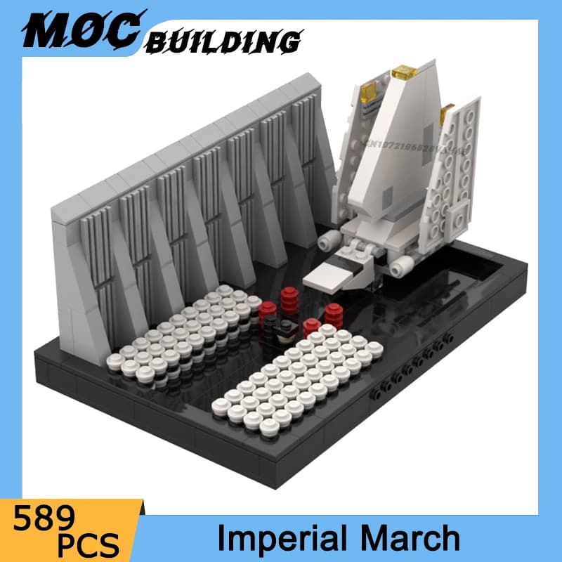 Blocs de construction MOC, modèle de scène de bataille impériale micro inspiré du film spatial, briq