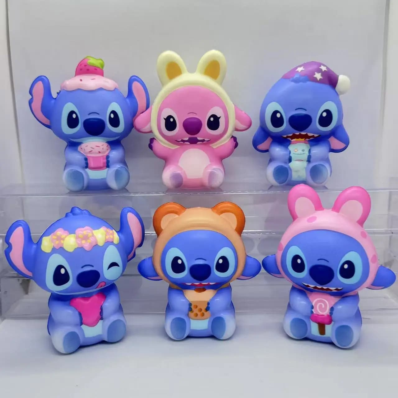 Stitch Squishy Toy – Lilo & Stitch PU Jouet anti-stress à rebond lent pour le travail, la classe et 