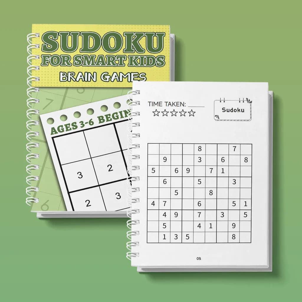 Ensemble de livres de puzzles Sudoku pour enfants, jeux d'intelligence pour enfants intelligents de 