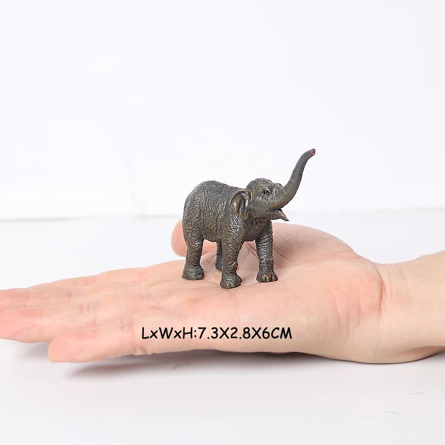 Figurines réalistes d'animaux de la jungle, modèles en plastique d'éléphant et de mamouth, jouet édu