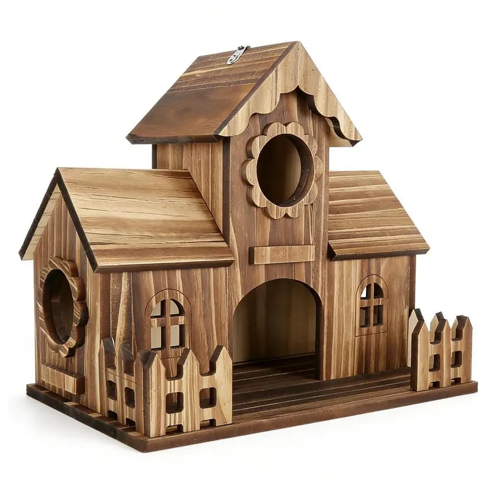 Nichoirs pour l'extérieur en bois naturel rustique, nichoir pour oiseaux, pour la nidification, l'al