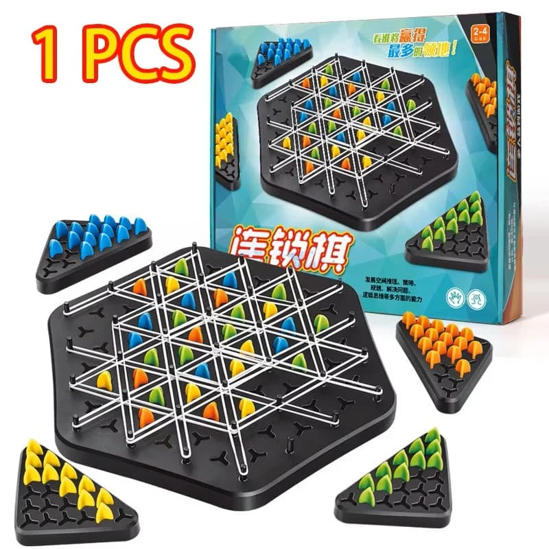 Triangle lien échecs élastique bureau Puzzle jouet pour enfants multijoueur interactif jeu familial 