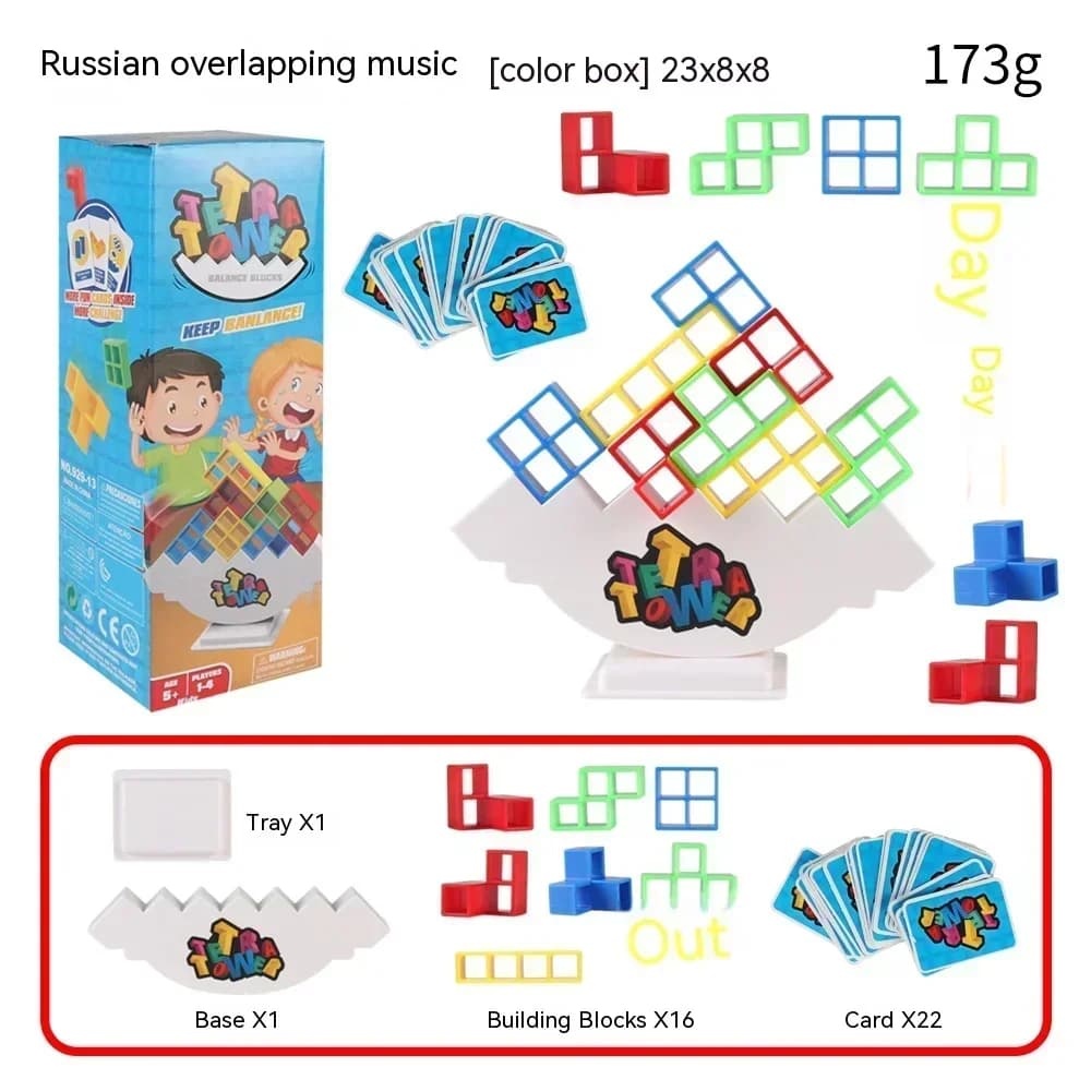 Tetra Tower Fun Balance blocs de construction empilables jeu de société pour enfants adultes amis éq