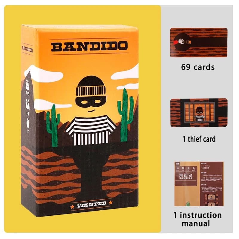Jeu de société Bandido Bandida pour 1 à 4 joueurs, Puzzle de stratégie, jeu de cartes pour enfants e