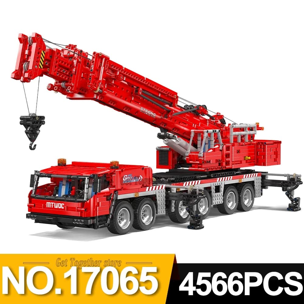 MOLD KING 17065 MK grue à grue modèle blocs de construction jouets moteur camion électrique ingénier