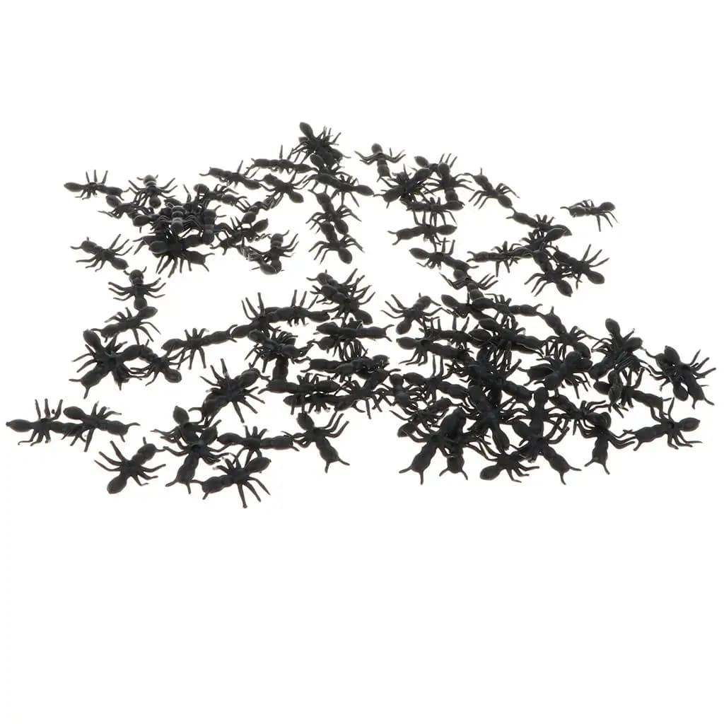 Mini figurine fourmis en plastique, 100 pièces/sac, décorations de fête