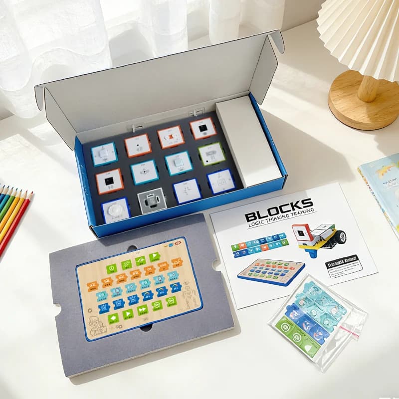 Ensemble de blocs de construction logiques éducatifs pour enfants - Jouet électronique de programmat