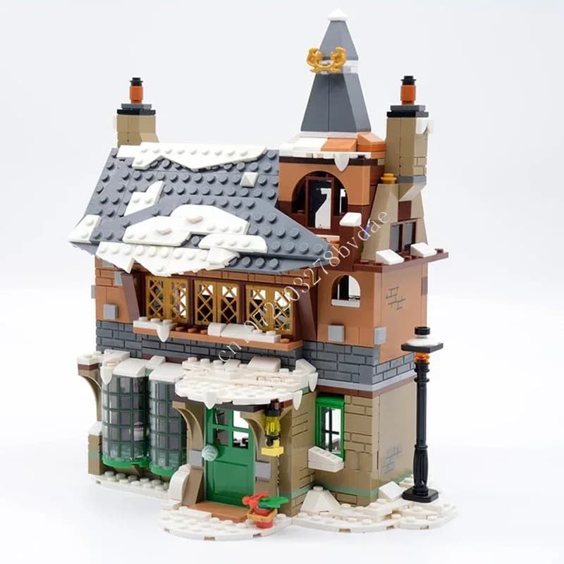 691 pièces Village d'hiver Old Inn MOC modèle créatif vue sur la rue Puzzles personnalisés Architect