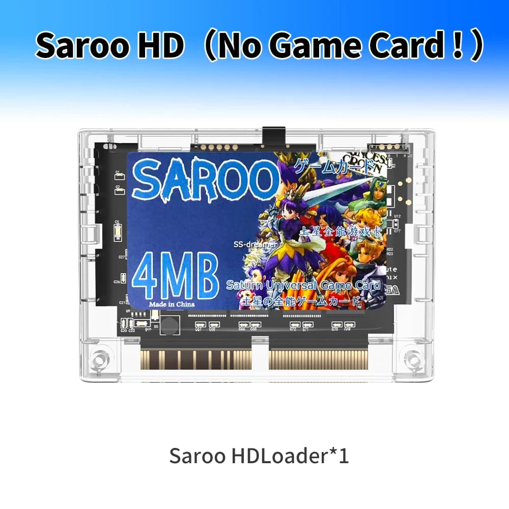 Lecteur de jeu SAROO HD cartouche de chargeur pour Console de jeu Sega Saturn avec 220 jeux sélectio