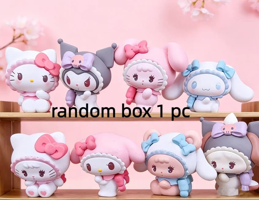 Nouveau produit en stock : Figurine de collection Kt Cat Kuromi Co-Branded Blind Box – Adorable orne