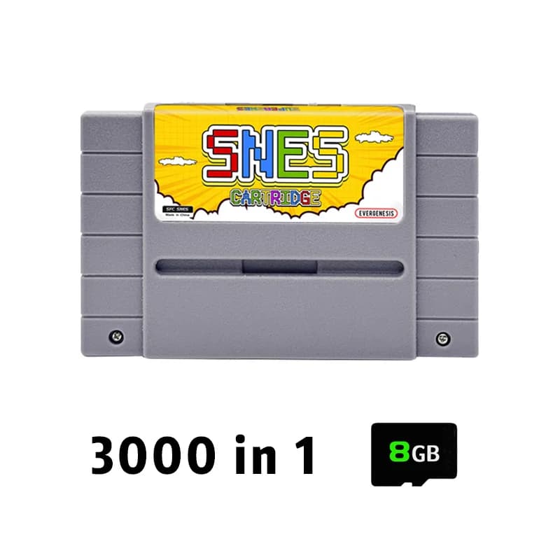 Carte de jeu SNES 2026 V12 3000 en 1, avec carte TF de 8 go, cartouche de jeu SFC pour Console de je