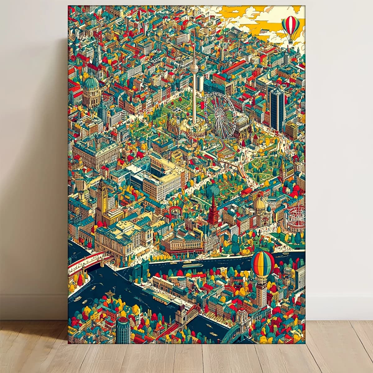 500/1000/1200/2000 pièces de puzzles pour adultes, style manga, carte de Berlin, puzzles, jeux de ré