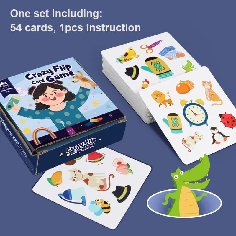 Jeu de table coule pour enfants et parents, jouet de réflexion logique, elin Flip Card, leone nition