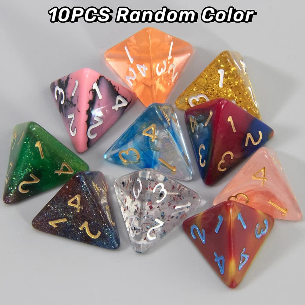 DND Game Dices Document aléatoire Polyh Dice Set 10Pcs D4-D20 Parfait pour les petits déjeuners des 