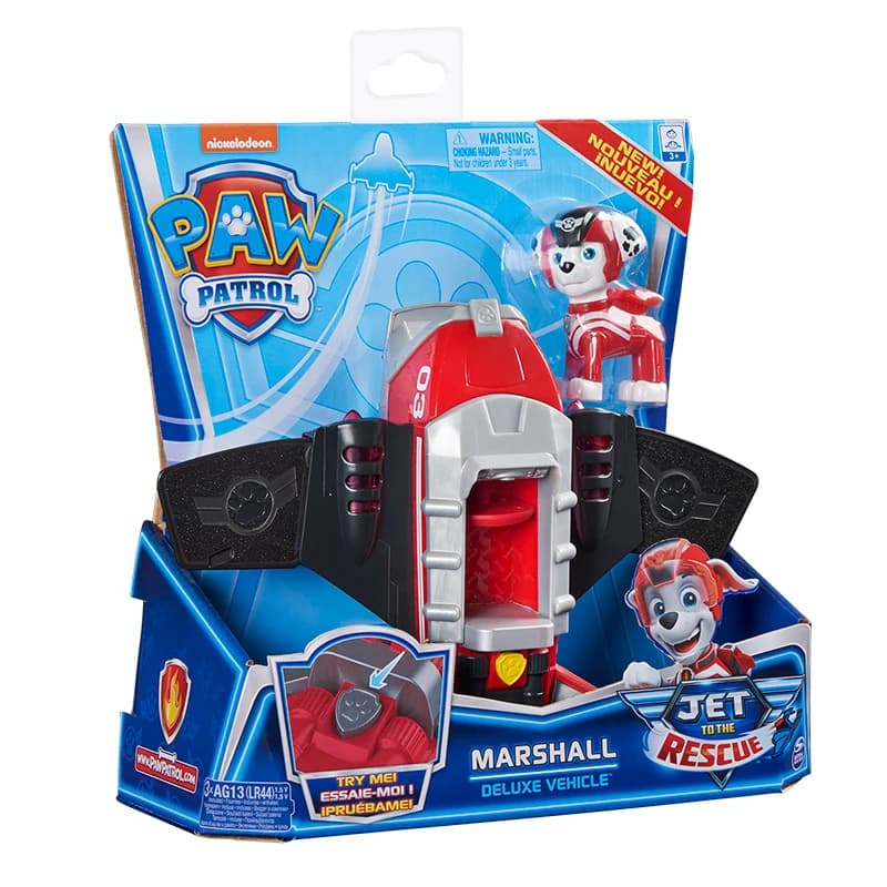 Paw Patrol Sky Ensemble de jouets pour véhicules de lancement d'air élevé, avion et course de sauvet