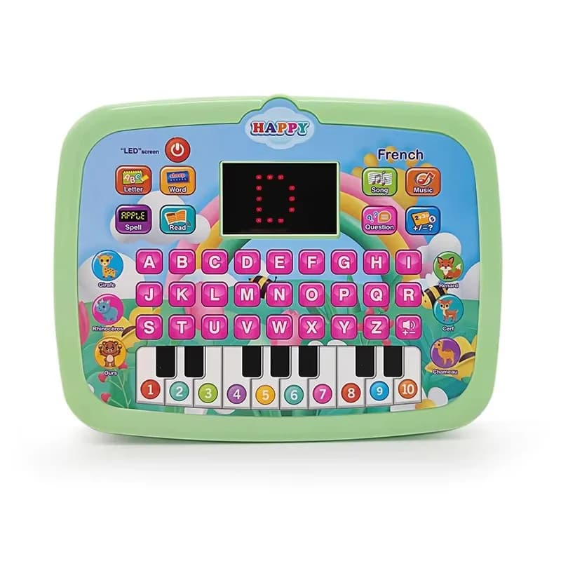 Tablette pour enfants français et anglais, tapis éducatif d'apprentissage pour tout-petits avec écra