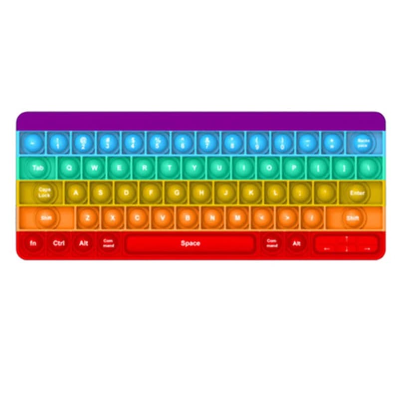 Clavier Rainbow Push Bubble Sensory Fidget Toys pour enfants, TDAH, Anlande soulignée, Charleroi, An