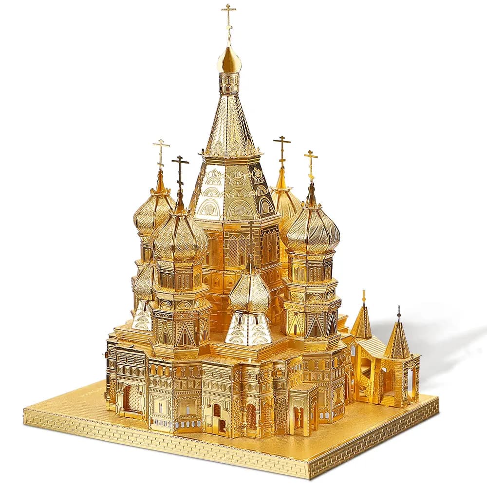Piececool Puzzle 3D en métal, modèle de la Cathédrale Saint-Basile, kits de construction, puzzle, jo