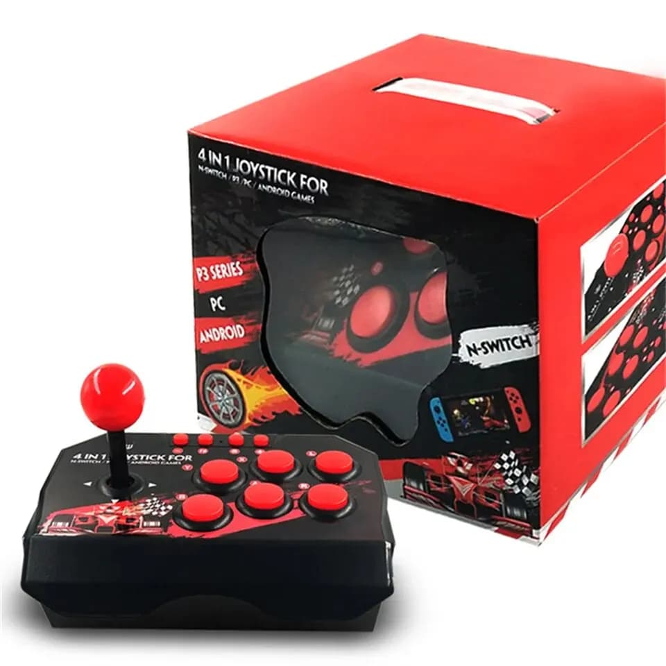 Pour Switch 4-en 1 Joystick de jeu avec câble USB 3M Console de jeux TURBO Station d'arcade à bascul
