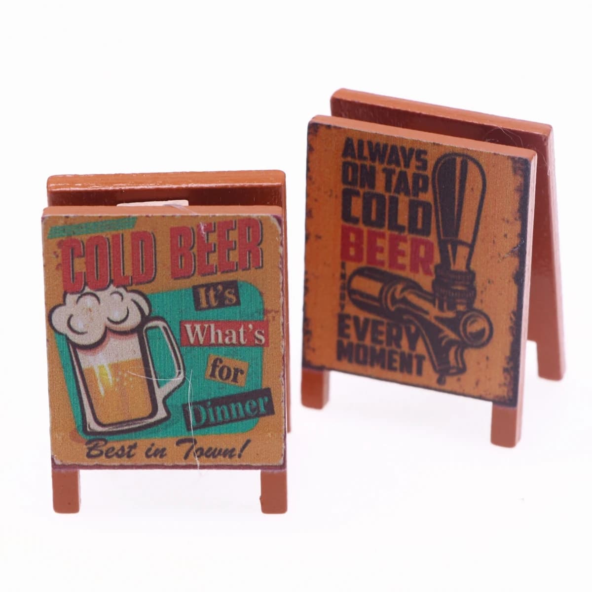 Panneau Miniature à Clip en bois simulé, 1 pièce, pour maison de poupée, Micro thé au lait, café, pa