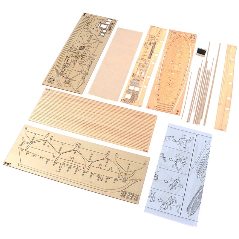 Kit de Modèle de Bateau en Bois - Bateau à Voile à Assembler Soi-même, Décoration Nautique Artisanal