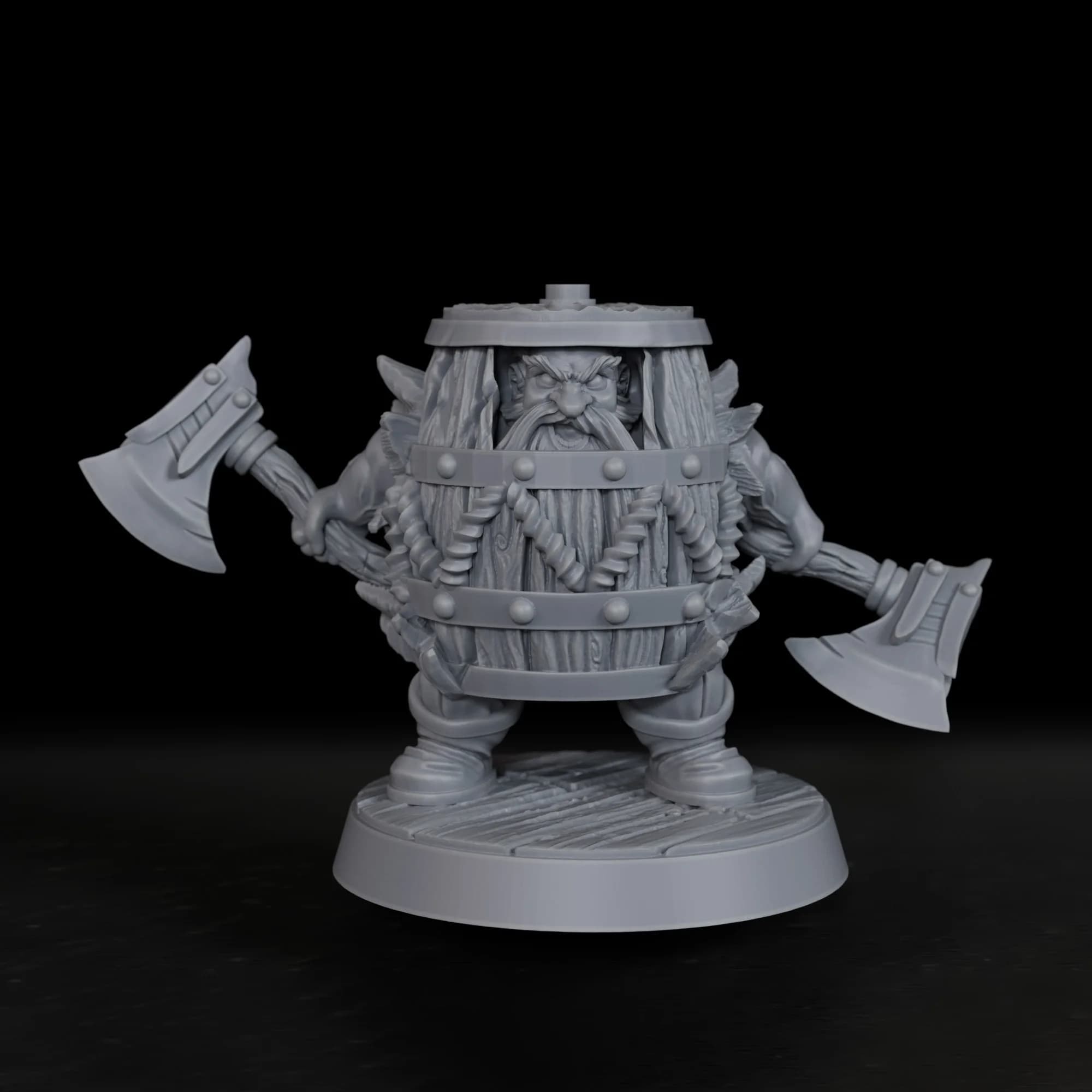 Miniature de combattant nain RPG avec deux haches - Accessoire très détaillé pour les joueurs de TTR