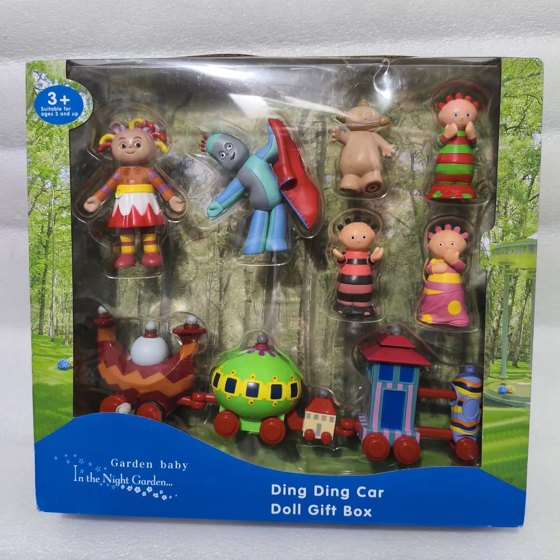 Dans la nuit jardin série poupée Igglepiggle Upsy Daisy Tombliboos Makka Pakka le Ninky Nonk voiture
